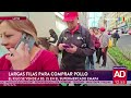 La Paz: largas filas para comprar pollo