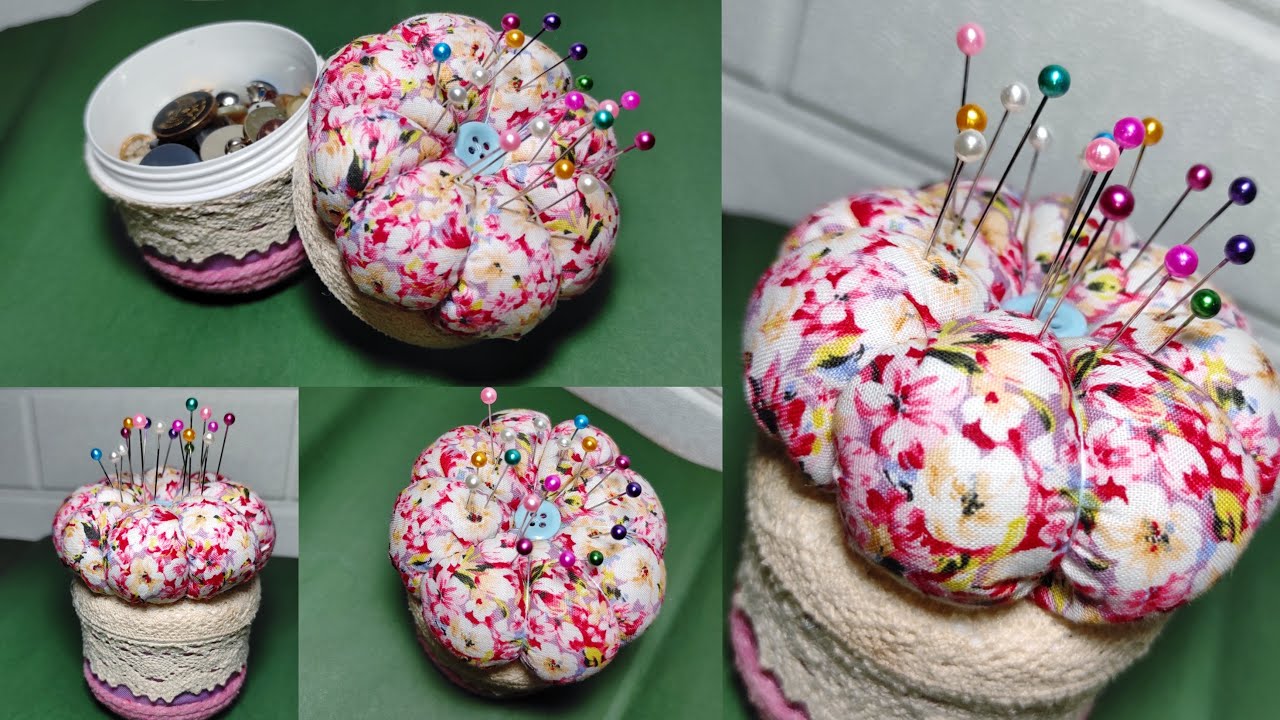 DIY PinCushion / Waste Material Craft Ideas/ Membuat bantalan Jarum