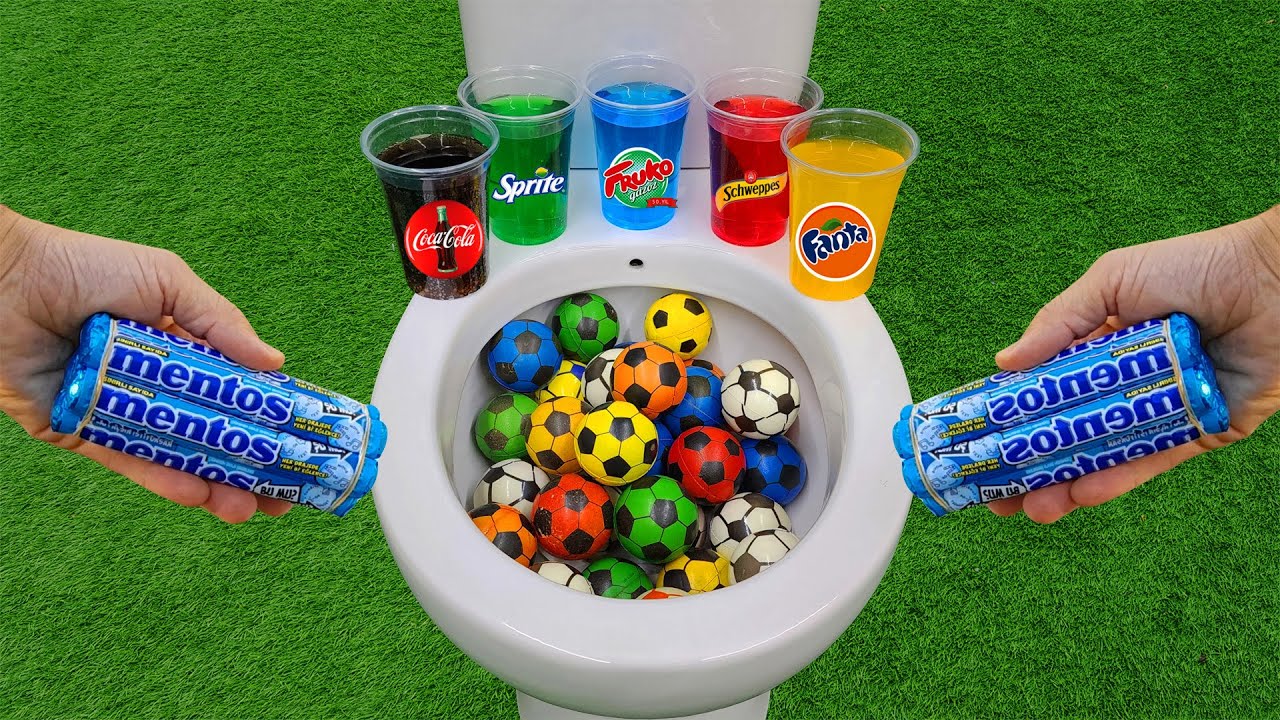 Большой футбольный матч против популярных газировок!!! Ментос, Кока-кола, Фанта, Спрайт, Фруко, П...