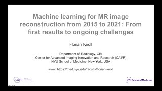 Machine learning for MR image reconstruction from 2015 to 2021