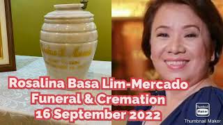 Funeral Cremation Rosalina Basa Lim-Mercado Holy Trinity Memorial Chapels Crematorium 22
