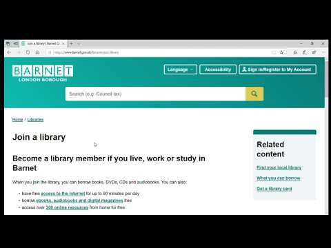 How to join Barnet libraries online