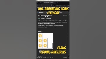 Leetcode 441 - Arranging Coins #leetcode #coding #python #faang #programming #codinginterview