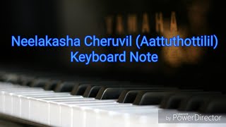 Video thumbnail of "Neelakasha Cheruvil (Aattuthottilil)  Keyboard Note"