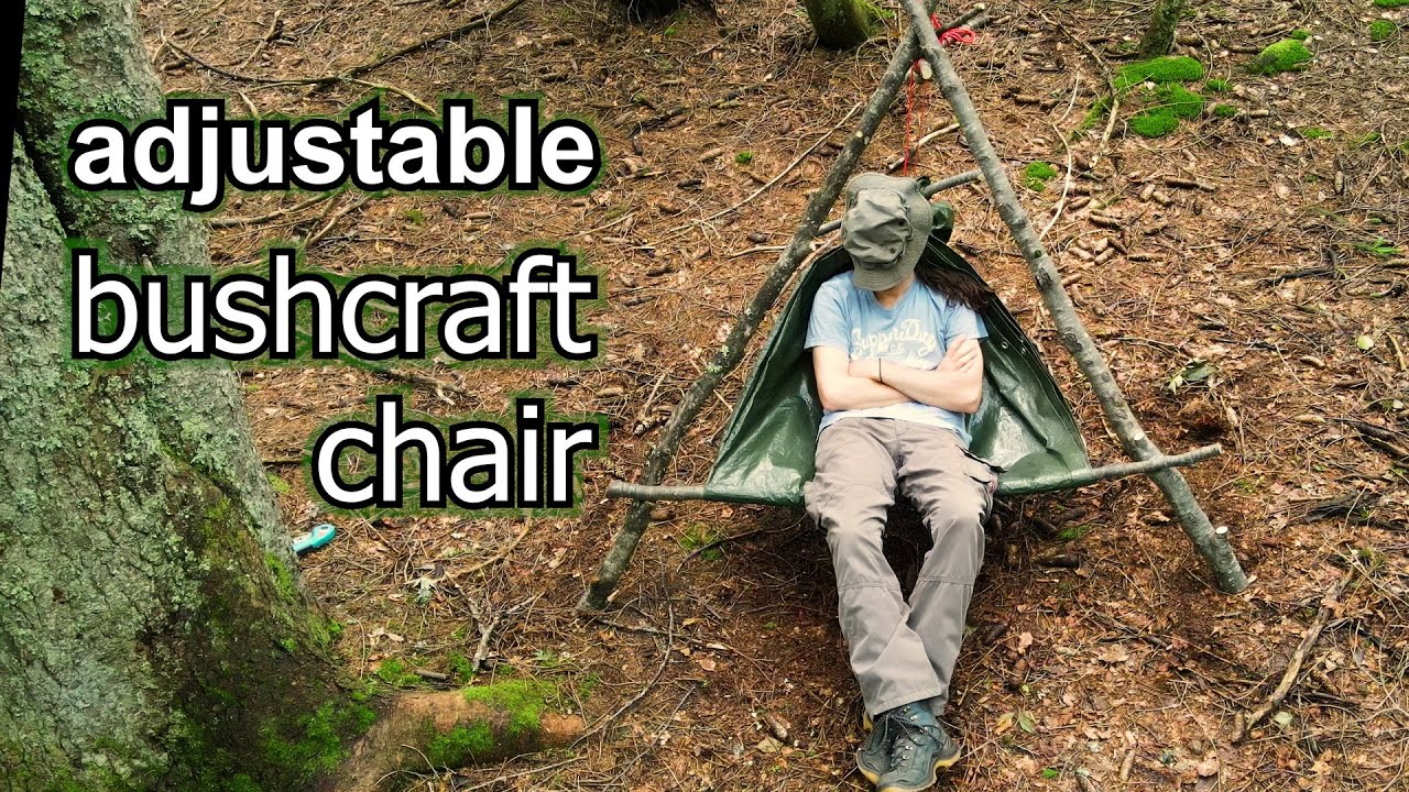 3 ideas for a comfortable and adjustable bushcraft chair - YouTube