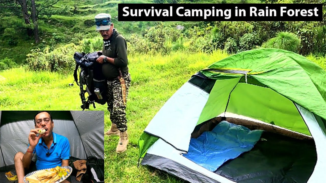 Solo Camping in Wild Forest Cooking in Rain Forest Uttarakhand