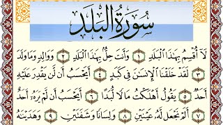 سورة البلد مكتوبة بصوت عبد الرشيد صوفي Surah Al Balad  برواية شعبة عن عاصم