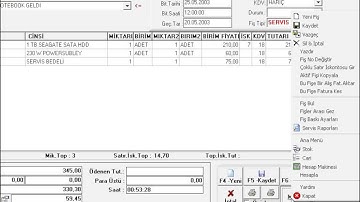 Ekobim Serviş Fişi İptal Etme İşlemleri