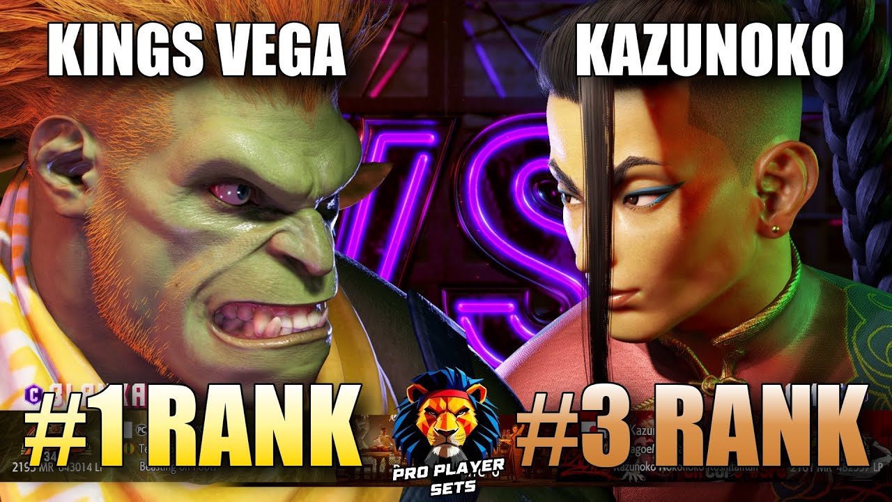 SF6 ☆ Kings Vega (#1 Ranked Blanka) VS Kazunoko (#3 Ranked Jamie) ☆ Pro Level Set