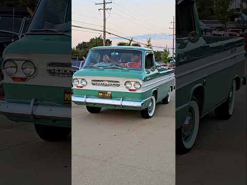 1961 Chevrolet Corvair 95 Classic Rampside Pickup Truck Drive By Engine Sound Sanders Car Show 2024 