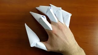 Как сделать когти из бумаги! Когти Фредди Крюгера Оригами своими руками. Поделки из бумаги!