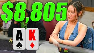 Jenny Ding Plays HUGE Pots With Premiums!! Wild ACTION