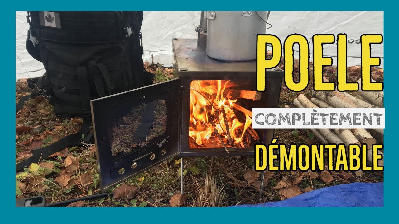 Poêle De Tente Wiltec 540x810x2387 Mm - Acier, Démontable, Portable - Idéal Camping/randonnée