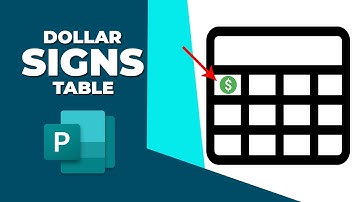 How to add dollar signs in publisher table
