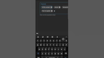 Enter comma separated values (30s)