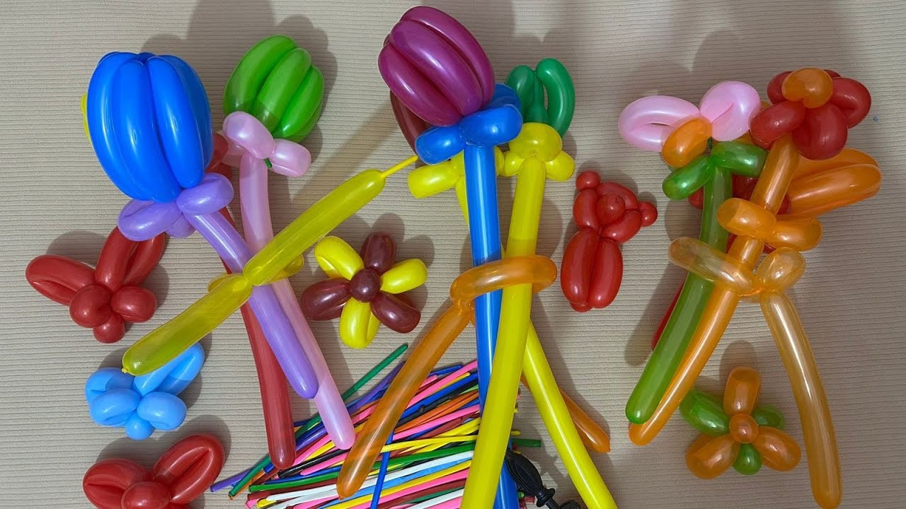 ASMR Satisfying Modelling Balloon Unwrap & Pop Completion