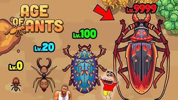 NOOB vs PRO vs HACKER in AGR OF ANTS with SHINCHAN and CHOP