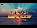 SINACH #remember  Lyrics