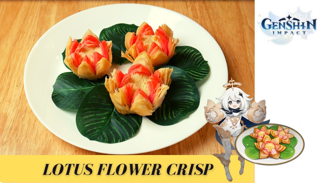 Genshin Impact Recipe 12/ Lotus Flower Crisps YouTube