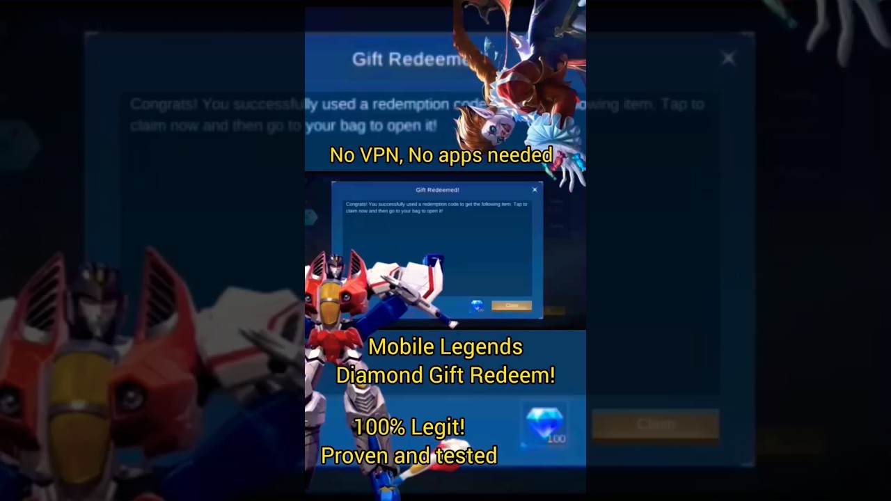 ML diamond redeem code April 11 2023 - No VPN No apps needed 