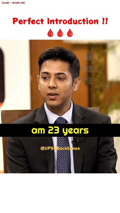 Perfect Introduction ? 🩸 | UPSC Backbone | Upsc Interview | Akshat Jain | #shorts