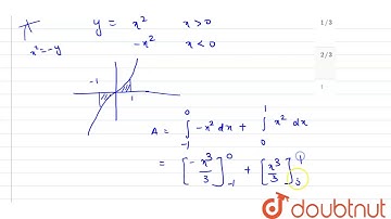 The area bounded by the curve `y=x|x|`, x-axis and the ordinates x=1,x=-1 is given by