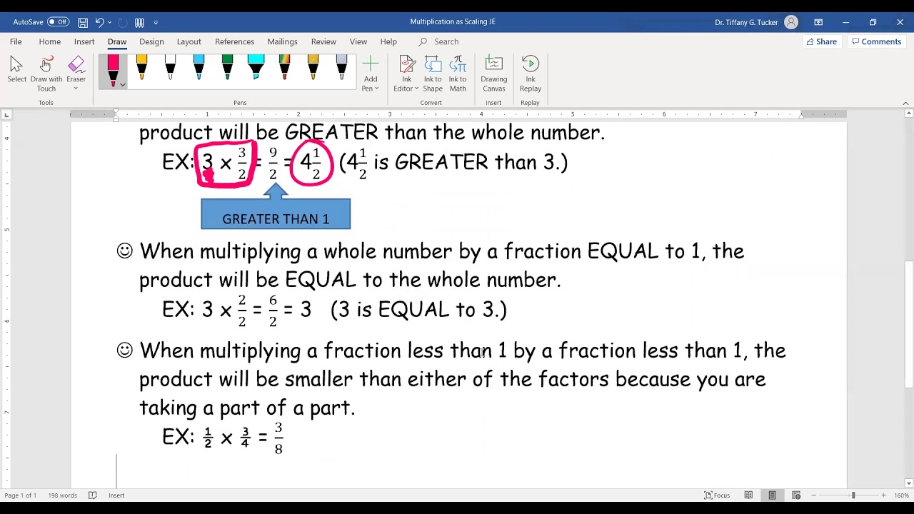Multiplication as scaling youtube