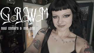 ASMR | GRWM While I Test Out My New Camera & Mic 🎙️🖤 whispering, doing my makeup, tapping, etc.