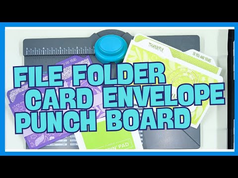 Envelope punch board file folder cards - YouTube