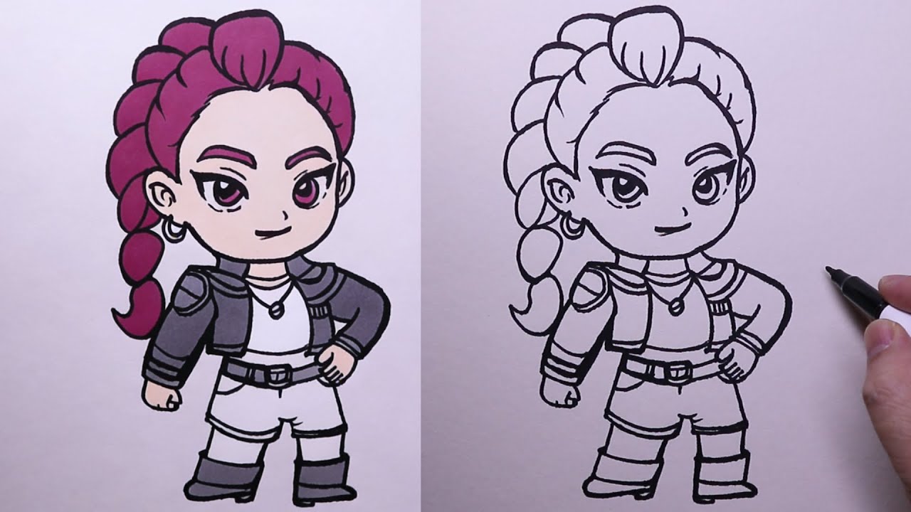 Как нарисовать Руми (K-pop Охотники на демонов) | Урок рисования для начинающих (пошаговый)