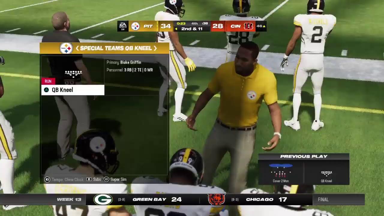 Madden 25 Year 14 Week 13 Steelers @ Bengals
