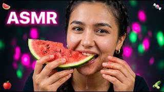 ASMR | Biting, Crunching & Chewing Satisfying Foods 🍉🍎😮💦 screenshot 2