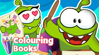 color with om nom fun pages to bring to life