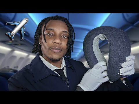ASMR ✈️ Realistic First Class Flight Experience | Gen Z Flight Attendant (Personal Attention)