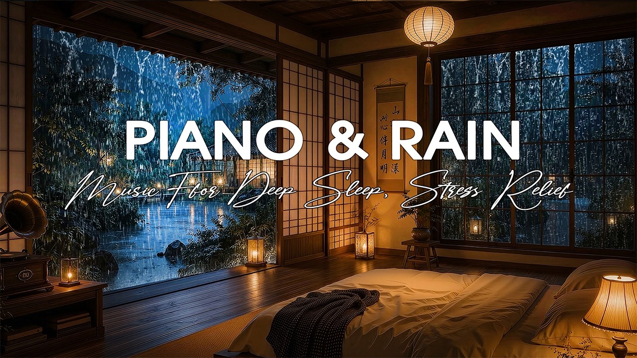 DEEP SLEEP MUSIC 🌧️ 3 Hours Rain Sounds + Relaxing Piano For Insomnia ...