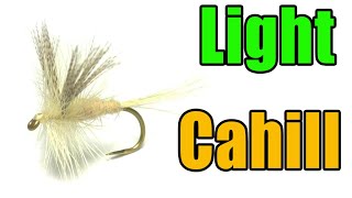 Light Cahill Dry Fly Tying
