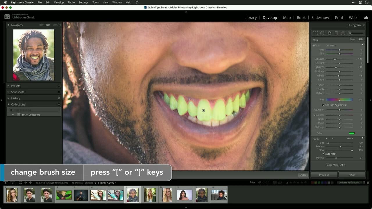 How do I whiten teeth in Lightroom Classic? YouTube