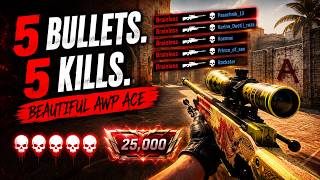 5 Bullets. 5 Kills. Beautiful AWP Ace 🔥 #CS2 #CounterStrike2 #gaming  #fps