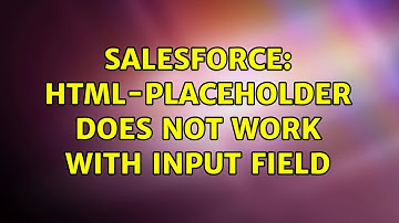 Salesforce: Html-placeholder does not work with input Field