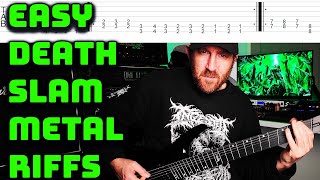 EASY DEATH  SLAM METAL RIFFS  WITH TABS