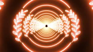 Futuristic Neon Laser Motion Rings Ultraviolet Fluorescent Light Tunnel Moving Background