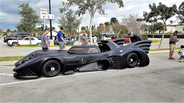 Street legal Batmobile drive by. Man Spends 3 Years Building Incredible car Cars & Coffee Palm Beach