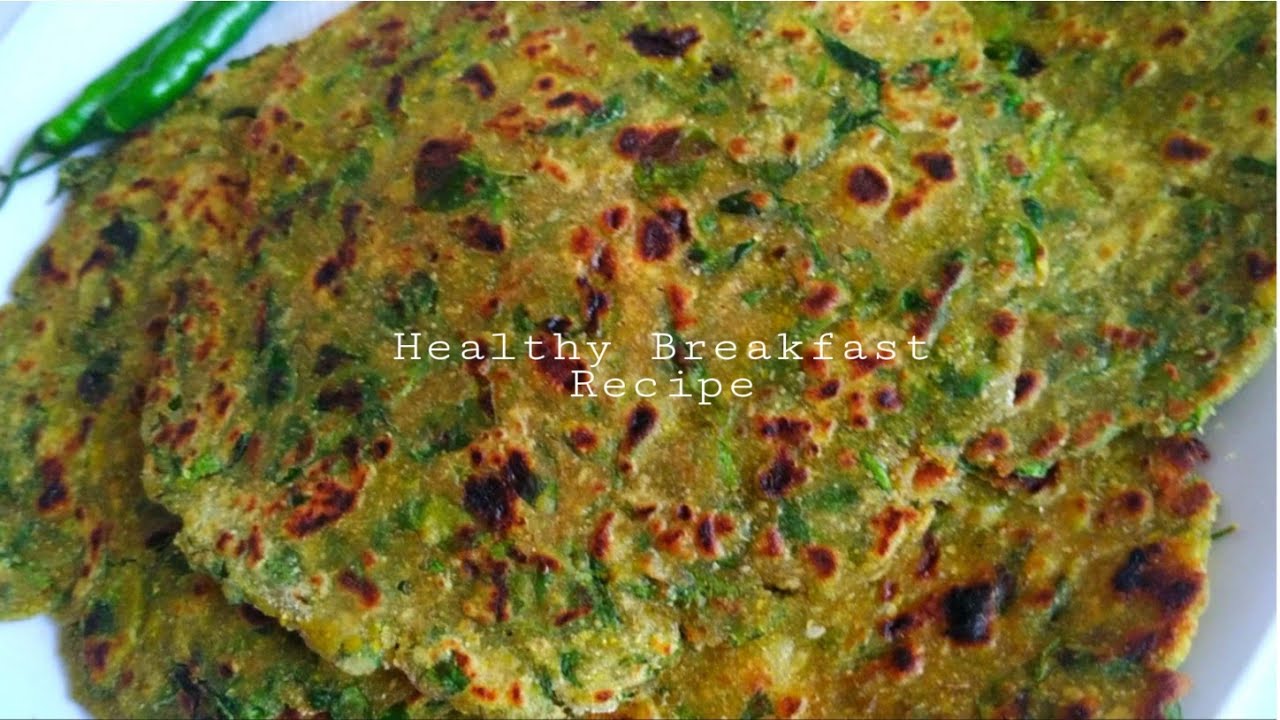 5 Minutes Healthy Breakfast Recipe Vegetarian - Bajara Methi paratha - Roti | Healthy and Tasty channel