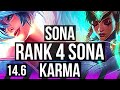 Sona  kaisa vs karma  zeri sup  rank 4 sona 4221  kr master  146