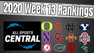 2020 Week 13 College Football Rankings
