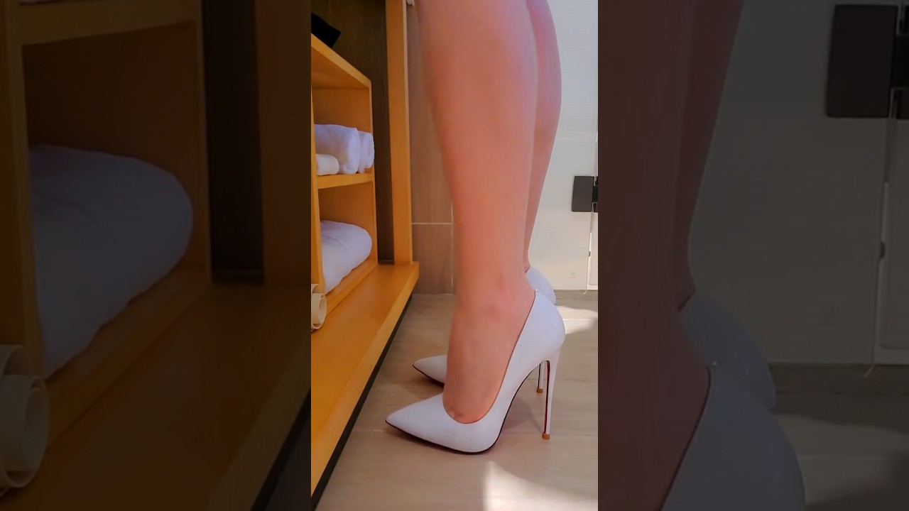 Classic white high heels