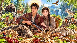Young Man Travels to 80s Enters Forest Hunts Wild Animals Earns Money and Changes His Family's Life