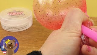 Super Glittery Slime Blow Bubbles With Slime Super Cool Experiment Diy Ideas