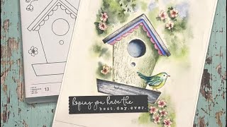 Watercoloring the Country Birdhouse by Stampin’Up!