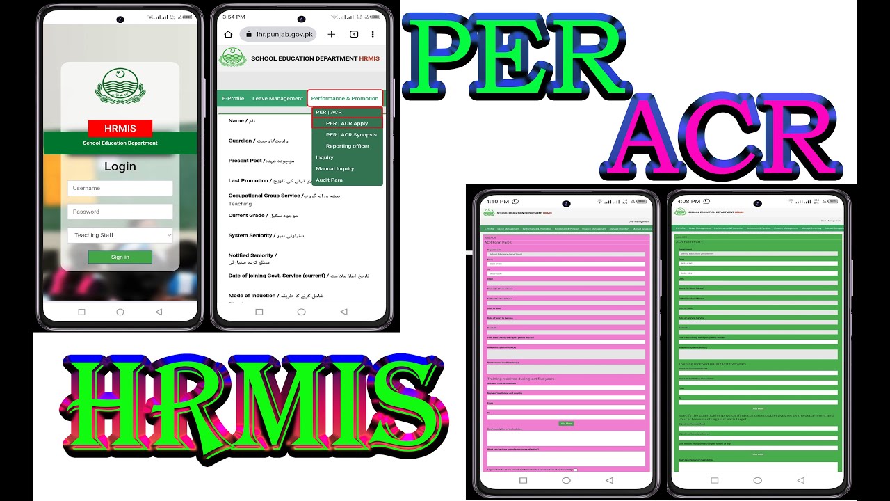 PER/ACR of Gazetted & Non-Gazetted | HRMIS | SEDHR | How to Update PER/ACR on HRMIS Professional Way
